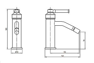 Смеситель для биде Migliore Ermitage Mini 30854 купить в интернет-магазине сантехники Sanbest
