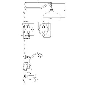 Душевая система Lemark Villa LM4822B купить в интернет-магазине сантехники Sanbest