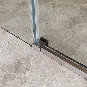 Душевой уголок BelBagno SOFT_CLOSE-1-AH-1 130х100 стекло прозрачное/профиль хром купить в интернет-магазине Sanbest