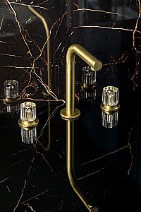 Смеситель для раковины Boheme ELEGANTE 152-MG-EL матовое золото купить в интернет-магазине сантехники Sanbest