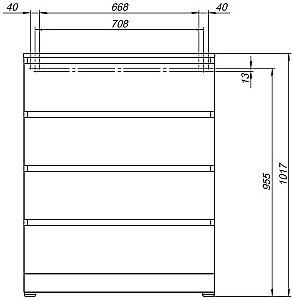 Комод Aquanet Сканди 302541 80 Дуб эдгрейн для ванной в интернет-магазине сантехники Sanbest
