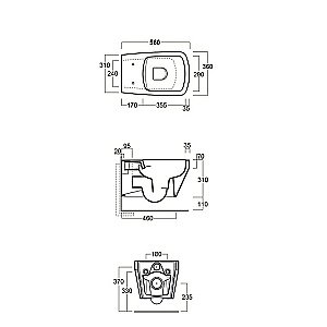 Унитаз подвесной SIMAS Baden Baden BB18bi безободковый, белый купить в интернет-магазине Sanbest