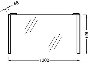 Зеркало с подсветкой Jacob Delafon REVE EB577-NF 120 в ванную от интернет-магазине сантехники Sanbest