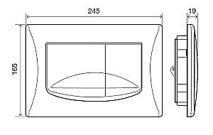 Кнопка для инсталляции Migliore RIVER DUAL ML.PLC-27.052.DO золото купить в интернет-магазине сантехники Sanbest