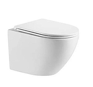 Унитаз подвесной WeltWasser AMBERG 350+MERZBACH 043 XL GL-WT+AMBERG RD-BL белый/кнопка черная матовая, безободковый, с крышкой микролифт, с инсталляцией, слив торнадо купить в интернет-магазине Sanbest