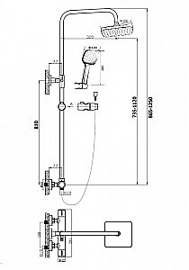 Душевая система Orange Thermo T02S4-912cr хром купить в интернет-магазине сантехники Sanbest