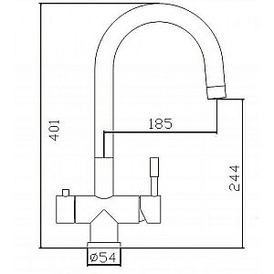 Смеситель для кухни Zorg Inox SZR-1339 F-A Сталь купить в интернет-магазине сантехники Sanbest