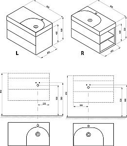 Тумба с раковиной Ravak SD LITE 80 X000001878/X000001890/XJX1280000 розовая для ванной в интернет-магазине Sanbest