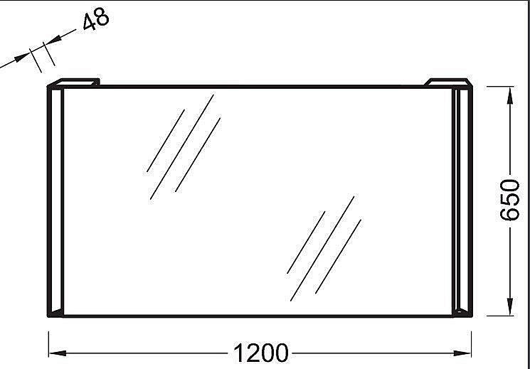Зеркало с подсветкой Jacob Delafon REVE EB577-NF 120 в ванную от интернет-магазине сантехники Sanbest