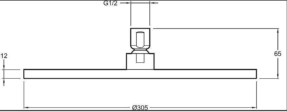 Верхний душ Jacob Delafon KATALYST E13690-CP купить в интернет-магазине сантехники Sanbest