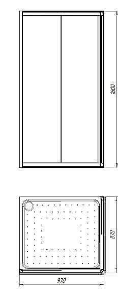 Душевой уголок Радомир Дрим 90х100 стекло матовое/профиль белый купить в интернет-магазине Sanbest