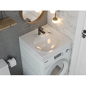 Раковина на стиральную машину Jorno Buta 60,5 4627173210348 белая купить в интернет-магазине Sanbest