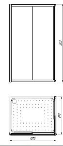Душевой уголок Радомир Дрим 90х110 стекло матовое/профиль белый купить в интернет-магазине Sanbest
