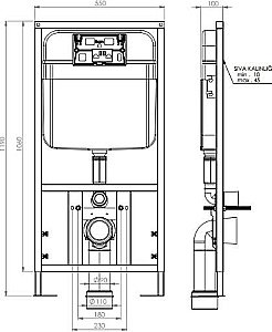 Унитаз подвесной SantiLine SL-5018MB+SL-03 безободковый, с инсталляцией, с крышкой микролифт, черный матовый/кнопка черная матовая купить в интернет-магазине Sanbest
