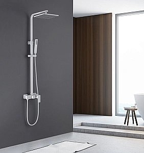 Душевая система ABBER Daheim AF8220WL белая матовая купить в интернет-магазине сантехники Sanbest