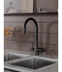 Смеситель для кухни Agger Elegant A3230344 черный матовый купить в интернет-магазине сантехники Sanbest