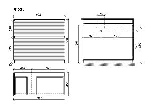 Тумба с раковиной Sancos Folk Floor FL100FLGS/FL100FRGS Grey soft для ванной в интернет-магазине Sanbest