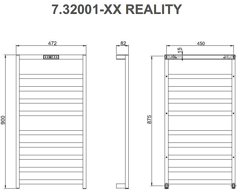 Полотенцесушитель электрический Allen Brau Reality 7.32001-GM графит брашированный купить в интернет-магазине сантехники Sanbest
