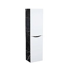 Пенал Iddis Cloud CLO40B0i97 белый матовый/черный мрамор для ванной в интернет-магазине сантехники Sanbest