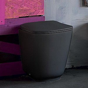 Унитаз приставной Kerasan Tribeca 5118 Чёрный матовый, безободковый купить в интернет-магазине Sanbest