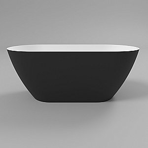 Ванна из искусственного камня WhiteCross Coral A 165x75 черный/белый матовый купить в интернет-магазине Sanbest