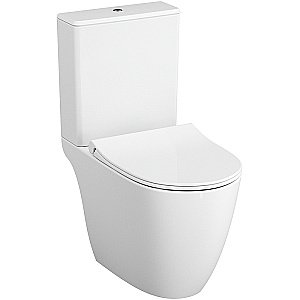 Унитаз напольный Vitra Sento Rim-Ex 9830B003-7204 безободковый, с бачком, с крышкой микролифт купить в интернет-магазине Sanbest