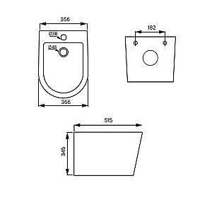 Биде Iddis Calipso CALRW02i82 белый купить в интернет-магазине Sanbest