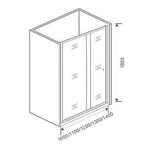 Душевая дверь Good Door LIRA WTW-140-C-CH стекло прозрачное/профиль хром купить в интернет-магазине Sanbest