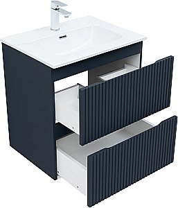 Тумба с раковиной Aquanet Джейн (Flat) 335427/254363 60 маренго для ванной в интернет-магазине Sanbest