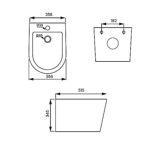 Биде Iddis Calipso CALRW02i82 белый купить в интернет-магазине Sanbest
