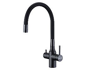 Смеситель для кухни Paulmark Salix Sa213419-BLM черный  купить в интернет-магазине сантехники Sanbest