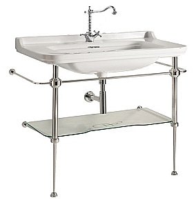 Консоль с раковиной Kerasan Waldorf 9203K 120 хром с 1 отверстием для ванной в интернет-магазине сантехники Sanbest