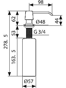 Диспенсер Kaiser KH-3014 песочный мрамор купить в интернет-магазине сантехники Sanbest