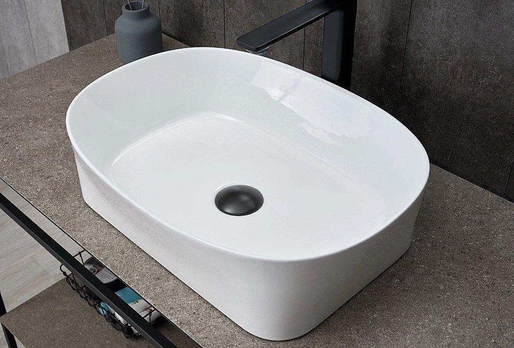 Раковина накладная Gid Creativo 53 N9028 51233 белая купить в интернет-магазине Sanbest