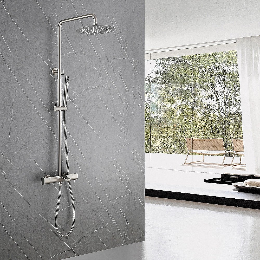 Душевая система ABBER Thermostat AF8516SPL сатин купить в интернет-магазине сантехники Sanbest