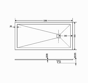 Душевой поддон RGW Stone Tray STN-0129W 90х120 16362912-01 белый купить в интернет-магазине Sanbest