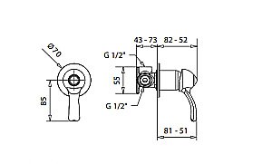 Смеситель для душа Migliore Grazia 29692 Бронза купить в интернет-магазине сантехники Sanbest