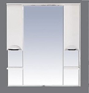 Зеркало со шкафом Misty София 120 белая эмаль в ванную от интернет-магазине сантехники Sanbest