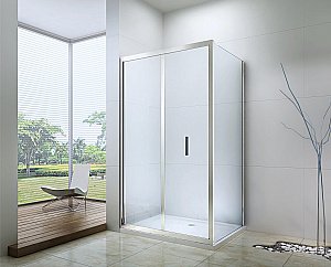 Душевой уголок BERGES LEGOS LS-4 100х80 прозрачное стекло/профиль хром купить в интернет-магазине Sanbest