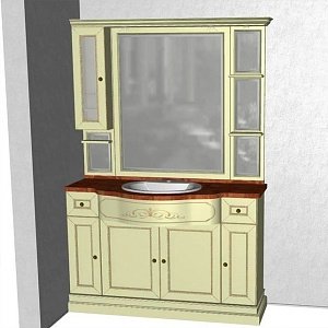 Комплект мебели для ванной Caprigo Spazio композиция 3 для ванной в интернет-магазине Sanbest