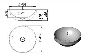 Раковина Holbi Capella 41 Soft Rock 1.02.021.11.1 белая матовая купить в интернет-магазине Sanbest