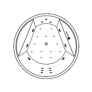 Ванна акриловая EXCELLENT Great Arc ULTRA WAEX.GRE16.ULTRA.CR 160x160 белая с гидромассажем купить в интернет-магазине Sanbest