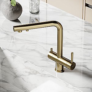 Смеситель для кухни Sancos Foster SC4014BG брашированное золото купить в интернет-магазине сантехники Sanbest