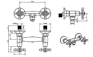 Смеситель для душа Boheme Tradizionale Oro 294 купить в интернет-магазине сантехники Sanbest
