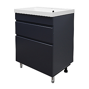 Тумба с раковиной Azario Эстима 60/2Н CS00094593 графит для ванной в интернет-магазине Sanbest