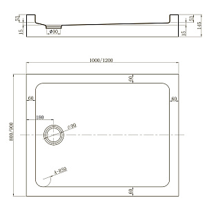 Душевой поддон Veconi TZ54B-12080-C5 120x80 купить в интернет-магазине Sanbest