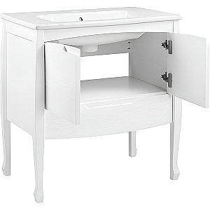 Тумба с раковиной Pestan Lord 80 LRD800T-DR белая для ванной в интернет-магазине Sanbest