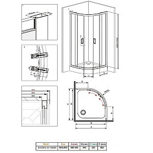 Душевой уголок Damixa Skyline DX35WG-301-090MT 90х90 купить в интернет-магазине Sanbest