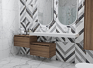 Тумба с раковиной Armadi Art Flat 60/120 темный дуб для ванной в интернет-магазине Sanbest