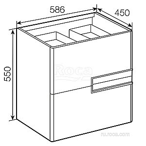 Тумба с раковиной Roca Victoria Nord Ice Edition ZRU9302730 60 белый глянец для ванной в интернет-магазине Sanbest